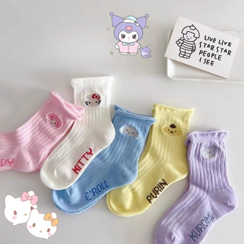 5 шт. детские носки Sanrio Hello Kitty, дышащие детские носки до середины икры с закрученным краем ярких цветов, ультратонкие сетчатые носки, От 2 до 12 лет
5 шт. детские носки Sanrio Hello Kitty, дышащие детские носки до середины икры с закрученным краем ярких цветов, ультратонкие сетчатые носки, От 2 до 12 лет