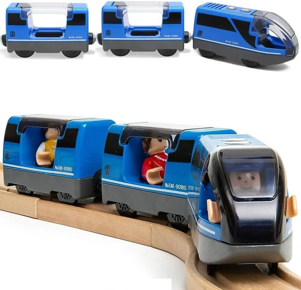 Поезд на батарейках, магнитное соединение, поезд Intercity с фигурками для деревянного поезда, игрушечный поезд-локомотив для малышей
Поезд на батарейках, магнитное соединение, поезд Intercity с фигурками для деревянного поезда, игрушечный поезд-локомотив для малышей