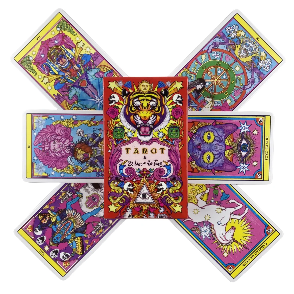 El Dios De Los Tres Tarot Cards A 78 Tiger Deck Oracle Visions Divination Edition Board Playing Games
El Dios De Los Tres Tarot Cards A 78 Tiger Deck Oracle Visions Divination Edition Board Playing Games