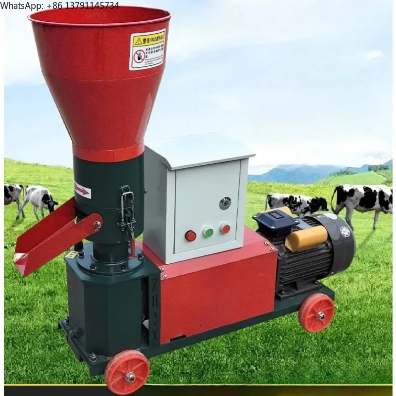 Pressing wheel feed pellet machine for pigs and small poultry 220V corn stalks manufacturing
Pressing wheel feed pellet machine for pigs and small poultry 220V corn stalks manufacturing