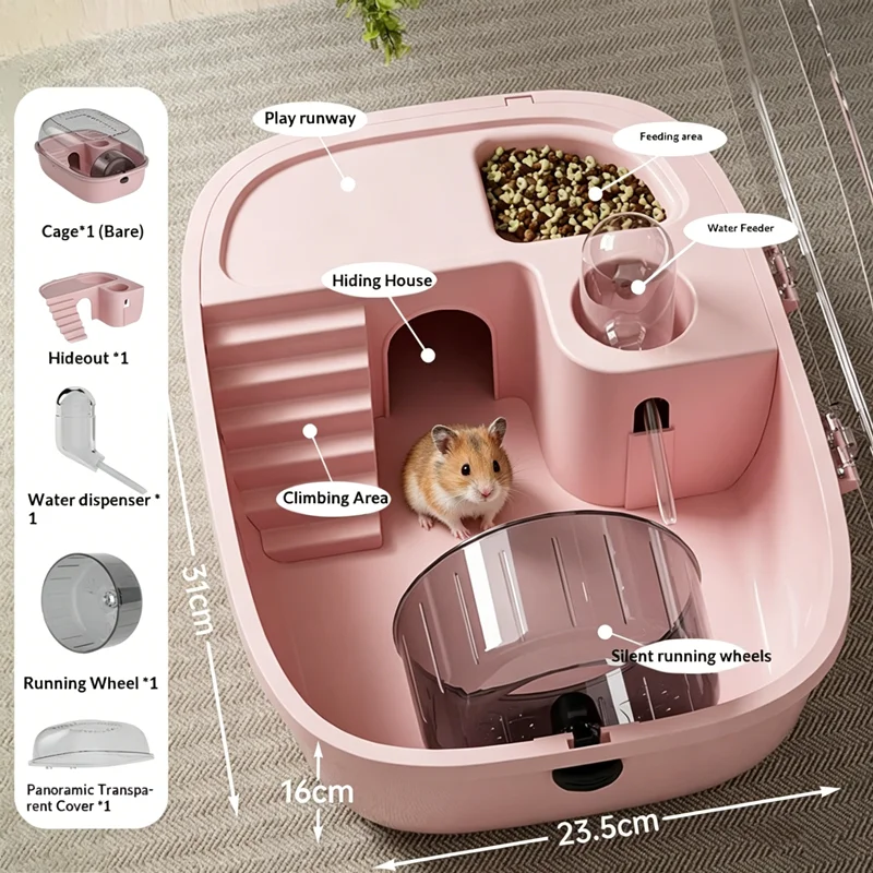 Luxury Large Capacity Hamster Golden Hamster Cage Habitat Villa Large 2-Layer Platform Cage Hiding Nest Small Pet Supplies
Luxury Large Capacity Hamster Golden Hamster Cage Habitat Villa Large 2-Layer Platform Cage Hiding Nest Small Pet Supplies