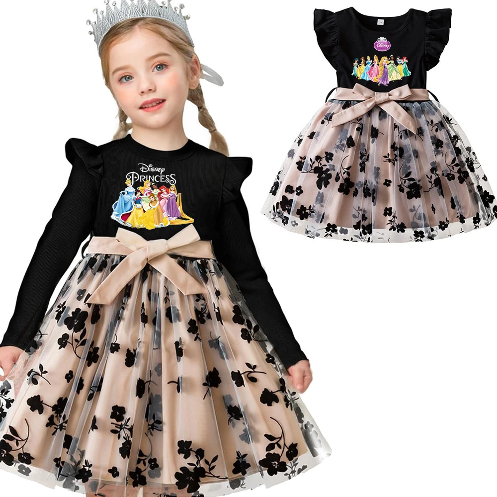 Snow White Princess Black Rose Flower Dress for Girls Casual Clothes Ruffles Tulle Elegant Autumn Full Sleeve Party Dress
Snow White Princess Black Rose Flower Dress for Girls Casual Clothes Ruffles Tulle Elegant Autumn Full Sleeve Party Dress