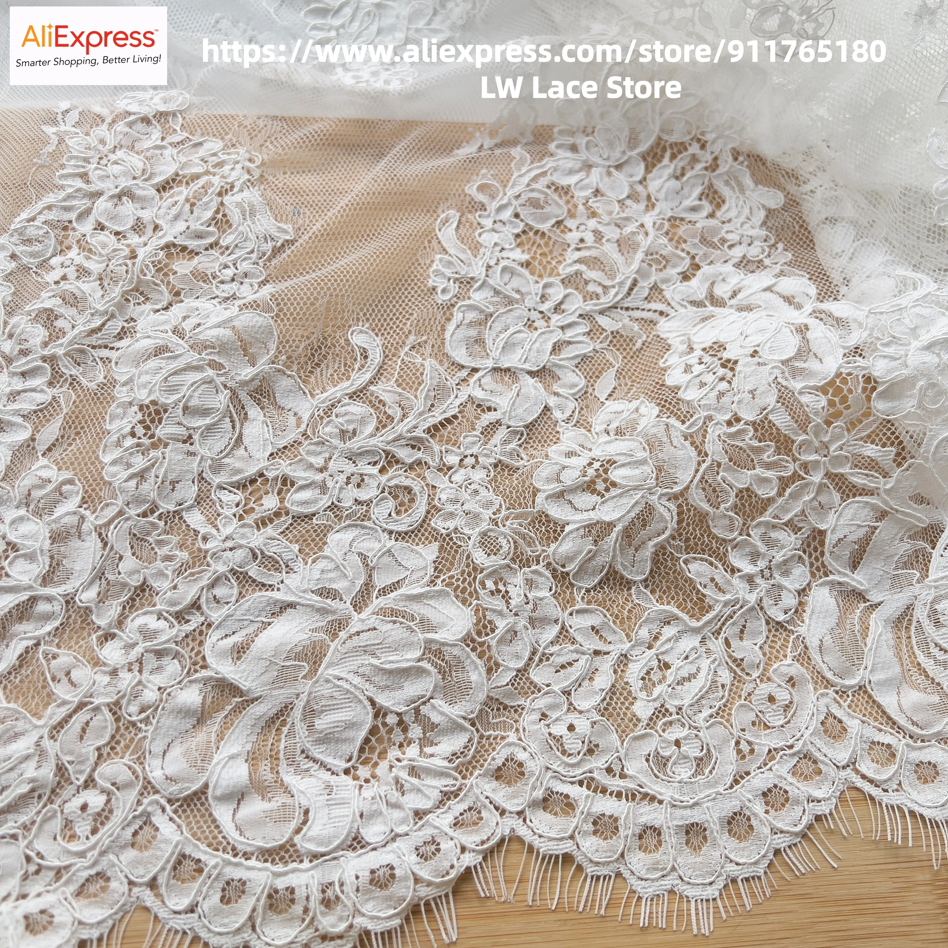 63CM/150CM Wide, High Quality Matte Corded Lace Fabric, Non-Shiny & Non-Glossy, 3M Long Wedding Lace Off White
63CM/150CM Wide, High Quality Matte Corded Lace Fabric, Non-Shiny & Non-Glossy, 3M Long Wedding Lace Off White
