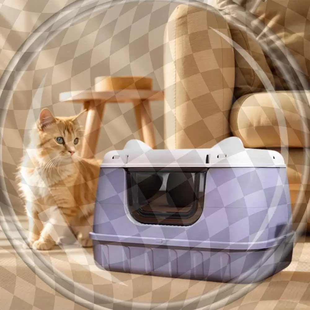 Large Cat Litter Box Enclosed Cat Toilet with Handle Kitty Litter Tray with Lid for Larger Cat Breeds Or Multiple Cat Households
Large Cat Litter Box Enclosed Cat Toilet with Handle Kitty Litter Tray with Lid for Larger Cat Breeds Or Multiple Cat Households