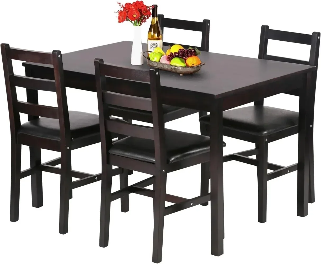 Kitchen Table and Chairs for 4 Dining Room Table Set,Wood Elegant Kitchen Sets for Small Space
Kitchen Table and Chairs for 4 Dining Room Table Set,Wood Elegant Kitchen Sets for Small Space