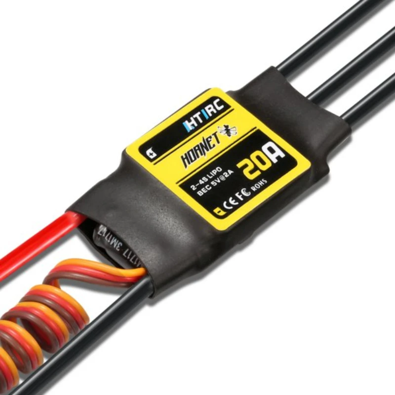 HTIRC Hornet Series 20A 2-4S Бесщеточный ESC с BEC 5 В/2 А для радиоуправляемых моделей самолетов
HTIRC Hornet Series 20A 2-4S Бесщеточный ESC с BEC 5 В/2 А для радиоуправляемых моделей самолетов