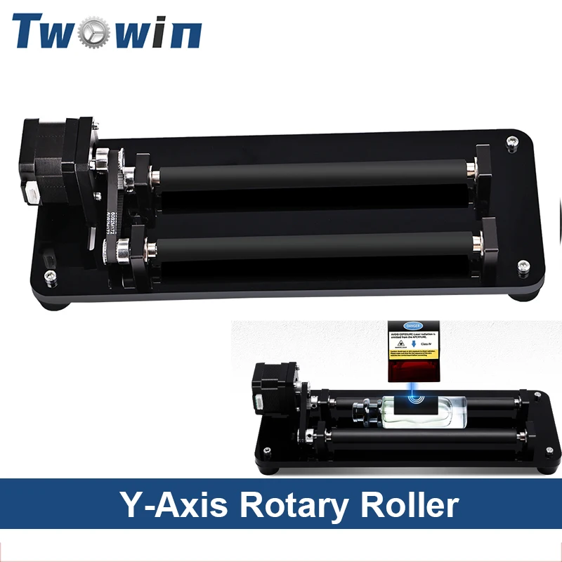 TWOWIN Rotary Roller Y-axis Rotatory Engraving Module for Engraving DIY Kit Cylindrical Objects Cans Cups Glass Bottles
TWOWIN Rotary Roller Y-axis Rotatory Engraving Module for Engraving DIY Kit Cylindrical Objects Cans Cups Glass Bottles