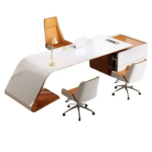 Painted boss table, simple and modern president desk, fashion manager supervisor single person
Painted boss table, simple and modern president desk, fashion manager supervisor single person