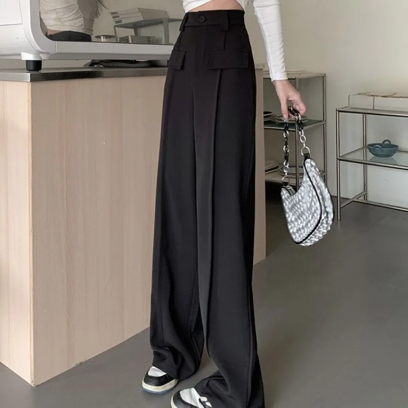 Women's Suit Pants Summer High Waist Drape Thin Large Size Straight Slim Floor-length Wide-leg Pants Women
Women's Suit Pants Summer High Waist Drape Thin Large Size Straight Slim Floor-length Wide-leg Pants Women