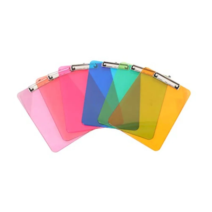 Colorful, Sturdy, Lightweight Plastic Clipboards, Letter Size, Assorted Colors, Pack of 6
Colorful, Sturdy, Lightweight Plastic Clipboards, Letter Size, Assorted Colors, Pack of 6