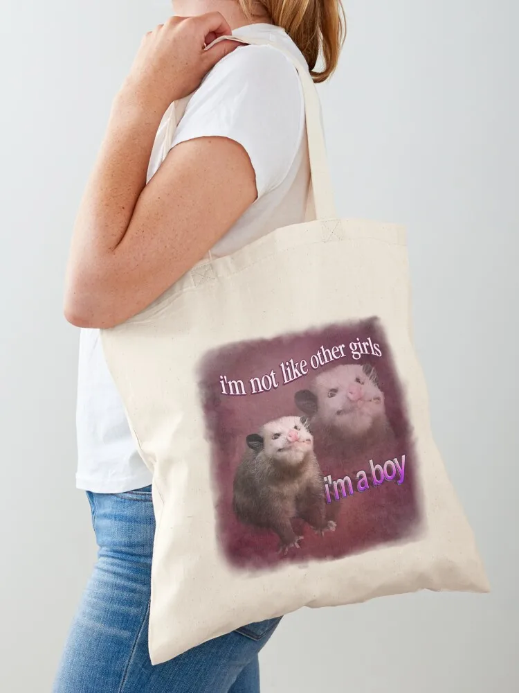 I'm not like other girls, I'm a boy possum word art Tote Bag eco bag folding Gift bag Woman shopper
I'm not like other girls, I'm a boy possum word art Tote Bag eco bag folding Gift bag Woman shopper
