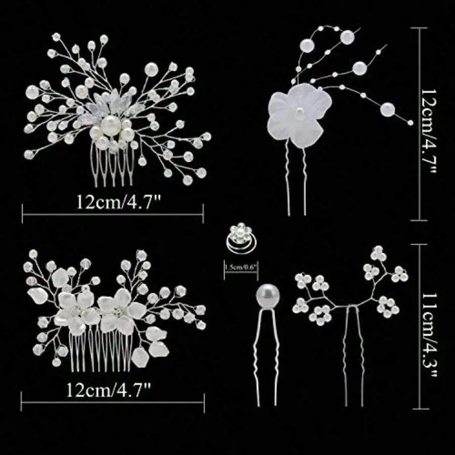 Bridal Hair Comb And U Shaped Pins With Pearl Rhinestone Flower Accessories For Women
Bridal Hair Comb And U Shaped Pins With Pearl Rhinestone Flower Accessories For Women