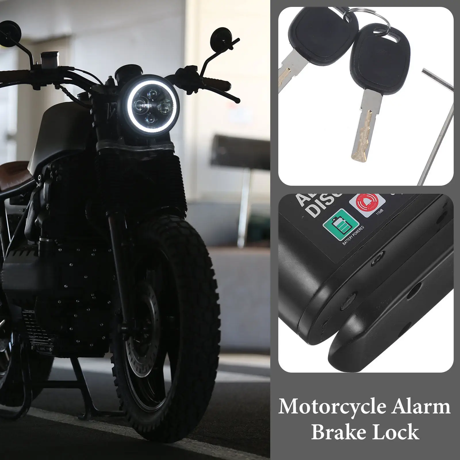 1Set Alarm Disc Brake Lock Motorcycle Heavy Duty Security Wheel Lock High Strength Anti-Theft for Road Bike Mountain Bike
1Set Alarm Disc Brake Lock Motorcycle Heavy Duty Security Wheel Lock High Strength Anti-Theft for Road Bike Mountain Bike