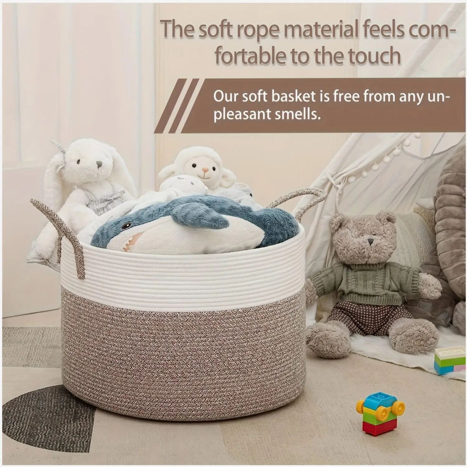 Soft-Woven Decorative Rope Basket – Large-Capacity Storage for Blankets, Clothes, Shoes & Plants | Sturdy Handles, Lightweight D
Soft-Woven Decorative Rope Basket – Large-Capacity Storage for Blankets, Clothes, Shoes & Plants | Sturdy Handles, Lightweight D