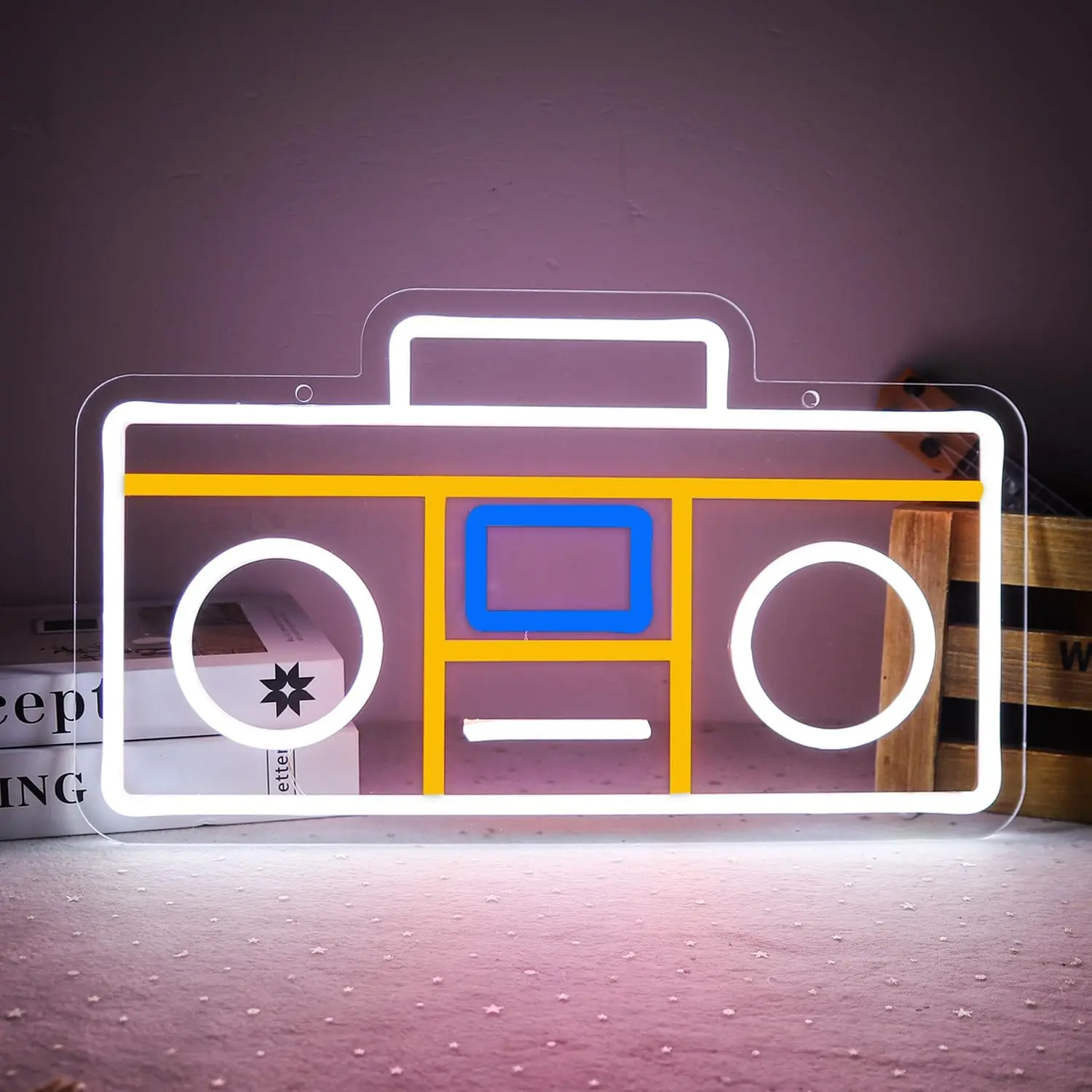 Retro Boombox Neon Sign USB Powered 80s Vintage LED Neon Light for Party Gaming Room Bar Bedroom Aesthetic Decortion Gift
Retro Boombox Neon Sign USB Powered 80s Vintage LED Neon Light for Party Gaming Room Bar Bedroom Aesthetic Decortion Gift