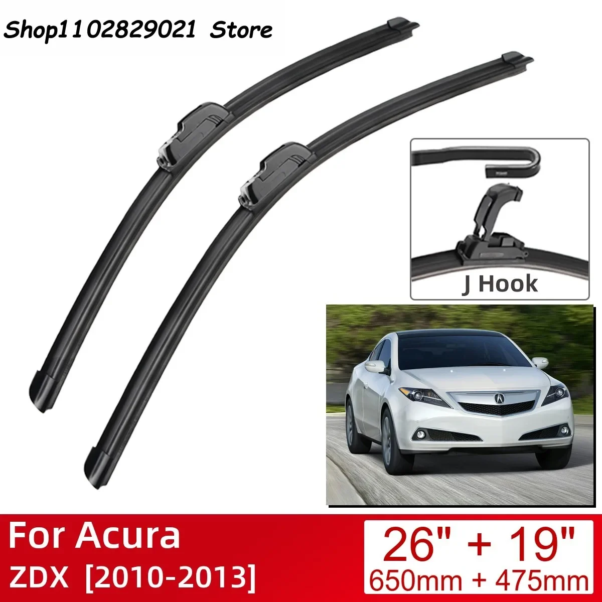 Car Wiper for Acura ZDX 2010 To 2013 26"+19" Front Windscreen Wiper Blade Brushes Wipers J Hooks 2011 2012 Auto Accessories
Car Wiper for Acura ZDX 2010 To 2013 26"+19" Front Windscreen Wiper Blade Brushes Wipers J Hooks 2011 2012 Auto Accessories