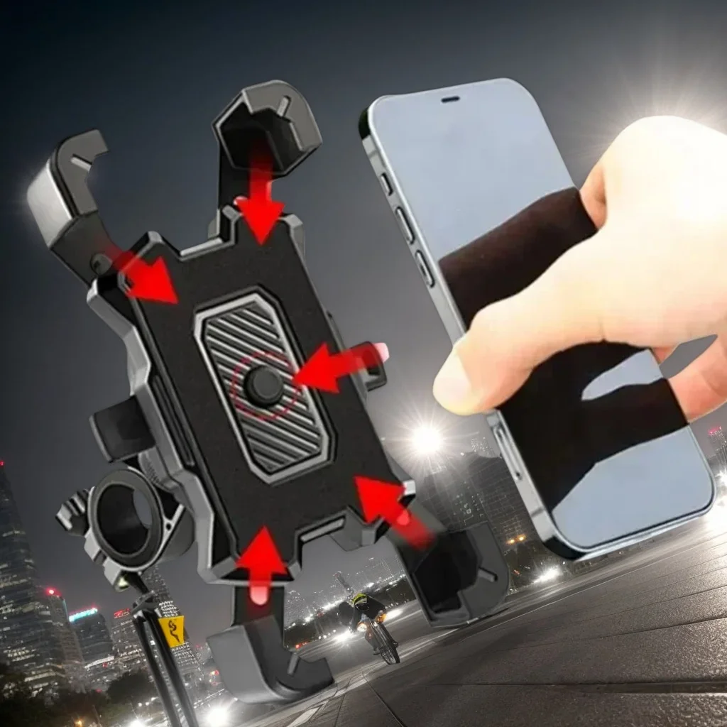 360° Rotatable Phone Mount - Universal Bike/Motorcycle Holder for All Smartphones (Shockproof)
360° Rotatable Phone Mount - Universal Bike/Motorcycle Holder for All Smartphones (Shockproof)