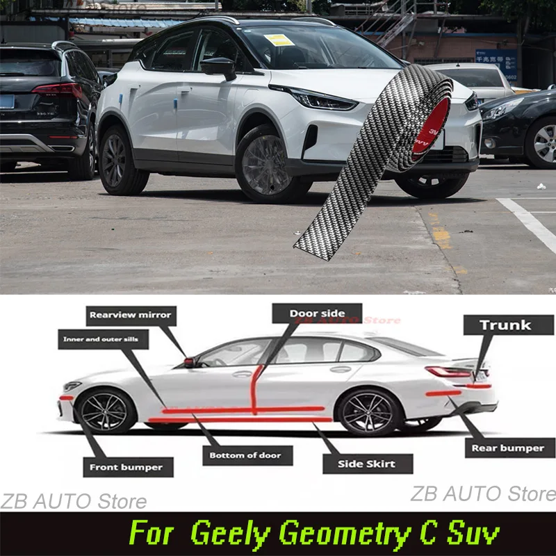 For Geely Geometry C Suv Strong adhesive bumper strip, front and rear lip side skirts, collision and scratch resistant, suitable
For Geely Geometry C Suv Strong adhesive bumper strip, front and rear lip side skirts, collision and scratch resistant, suitable