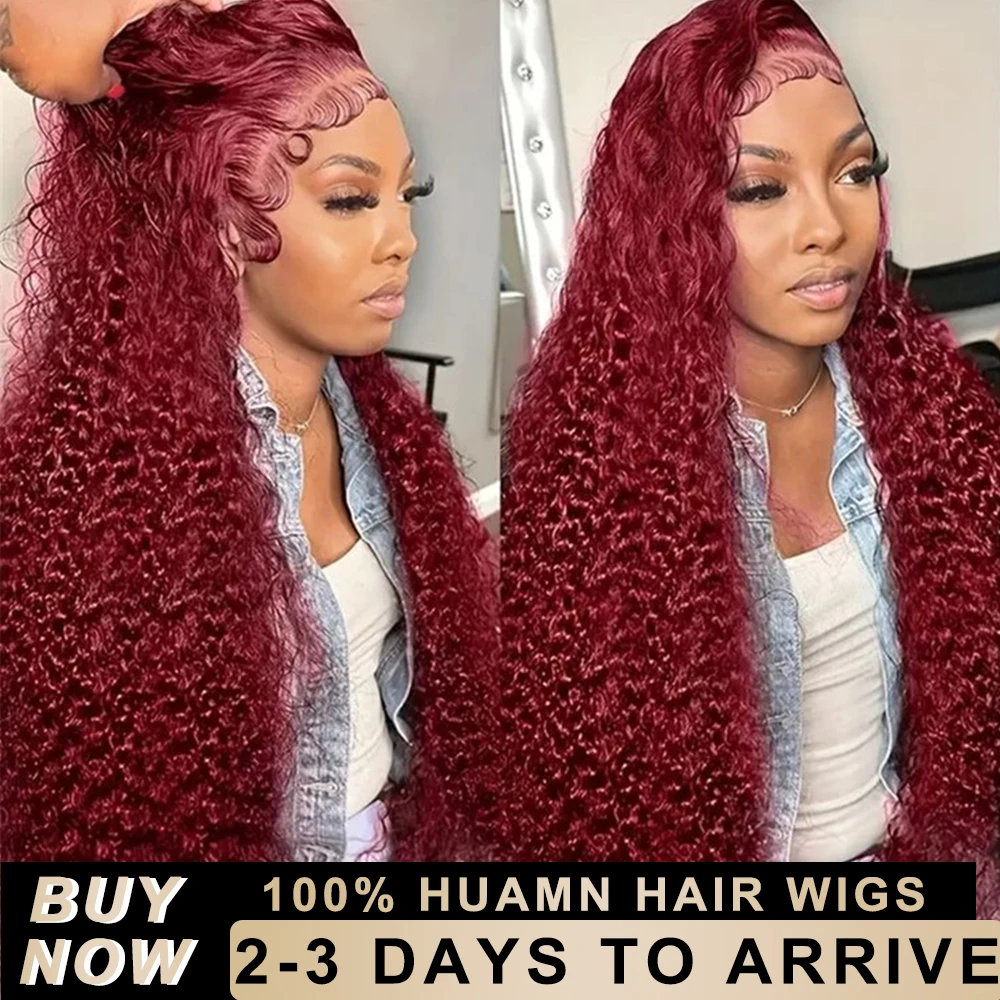 220Density Burgundy Deep Wave 13x6 Hd Lace Frontal Wig 30 40 Inch 13x5 Curly Wigs Colored Red 99j Lace Front 100% Human Hair Wig
220Density Burgundy Deep Wave 13x6 Hd Lace Frontal Wig 30 40 Inch 13x5 Curly Wigs Colored Red 99j Lace Front 100% Human Hair Wig