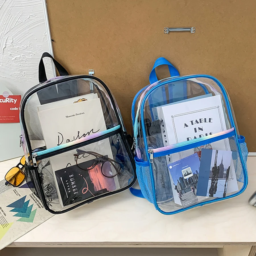 Transparent Exquisite PVC Fashion Backpacks Waterproof Durable Daily Commute School Bags hot sale Students Versatile Backpacks
Transparent Exquisite PVC Fashion Backpacks Waterproof Durable Daily Commute School Bags hot sale Students Versatile Backpacks