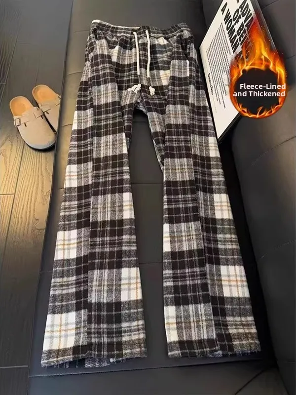 Винтажные мужские шерстяные брюки прямого кроя на меховой подкладке, повседневные, в черно-белую клетку, комфортная посадка
Винтажные мужские шерстяные брюки прямого кроя на меховой подкладке, повседневные, в черно-белую клетку, комфортная посадка