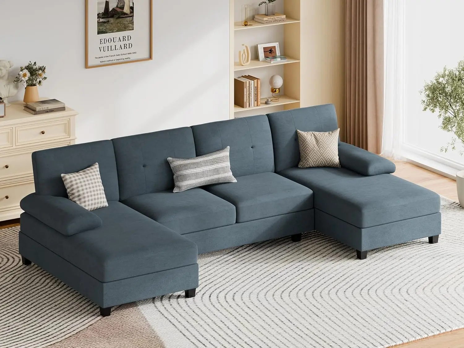 Vongrasig Sectional Couches for Living Room U-Shaped Sofa with Chaise 4-seat Large Sectional Modern Couch Apartment (Gray)
Vongrasig Sectional Couches for Living Room U-Shaped Sofa with Chaise 4-seat Large Sectional Modern Couch Apartment (Gray)