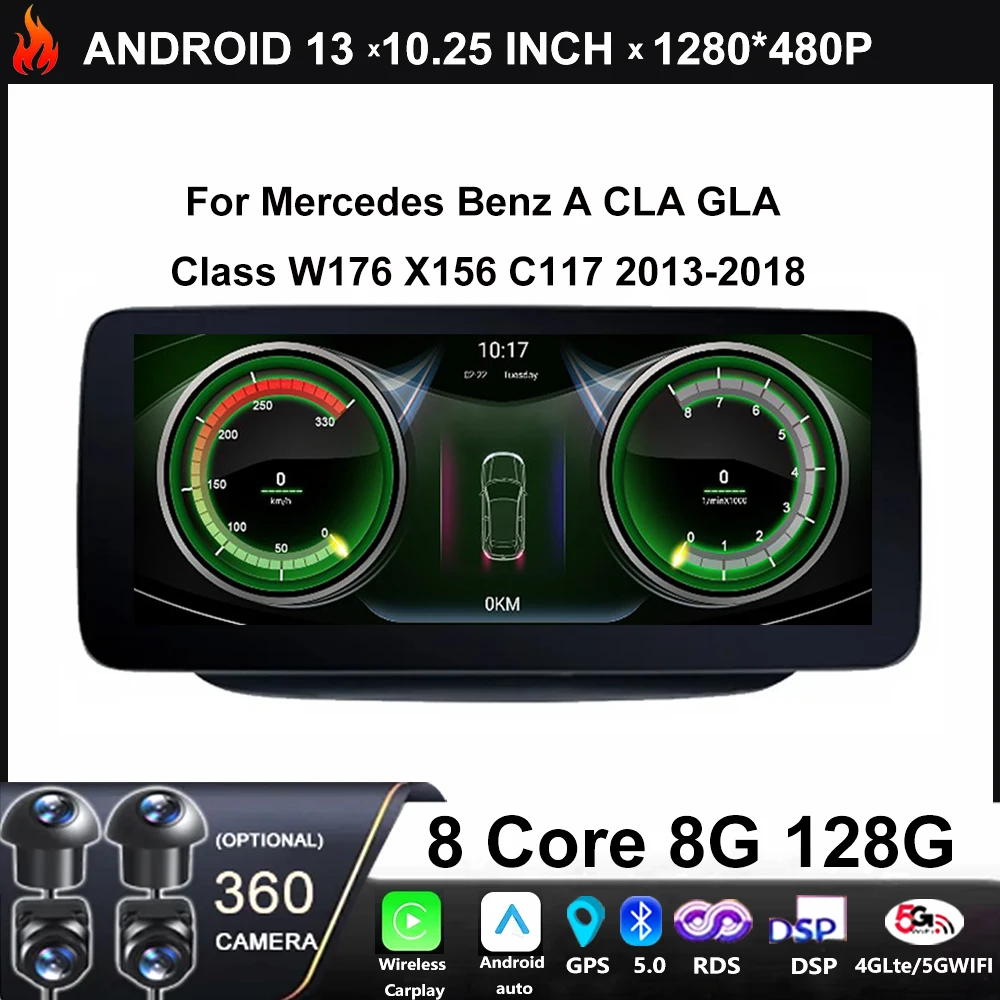 Android 13 для Mercedes Benz A CLA GLA Class W176 X156 C117 2013-2018 Carplay IPS GPS автомобильное радио навигация мультимедийный плеер
Android 13 для Mercedes Benz A CLA GLA Class W176 X156 C117 2013-2018 Carplay IPS GPS автомобильное радио навигация мультимедийный плеер