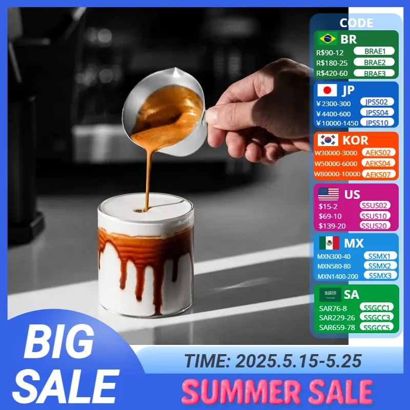 MHW-3BOMBER Coffee Measuring Cup Measuring Cup Sharp Mouth Stainless Steel with Scale Measure Jug Professional Home Barista Tool
MHW-3BOMBER Coffee Measuring Cup Measuring Cup Sharp Mouth Stainless Steel with Scale Measure Jug Professional Home Barista Tool