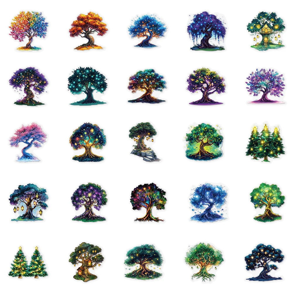 10/30/50pcs Creative Magic Tree Stickers Forest Night Scenery Cartoon Decals Scrapbooking Luggage Phone Transparent Sticker Pack
10/30/50pcs Creative Magic Tree Stickers Forest Night Scenery Cartoon Decals Scrapbooking Luggage Phone Transparent Sticker Pack