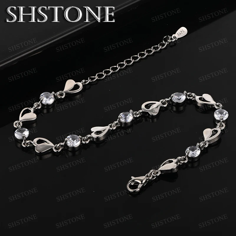 AAA Zircon Luxury Jewelry 925 Sterling Silver Heart Bracelet Pretty Wedding Party Lovers Accessories Valentine's Day Gifts
AAA Zircon Luxury Jewelry 925 Sterling Silver Heart Bracelet Pretty Wedding Party Lovers Accessories Valentine's Day Gifts