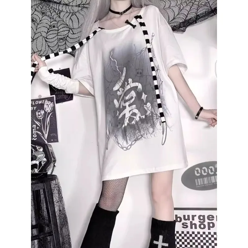 Subculture White T-shirt Y2k Loose Short-sleeved Oversize Top Summer Women 2024 Harajuku Japanese Casual Vintage Trend Tees
Subculture White T-shirt Y2k Loose Short-sleeved Oversize Top Summer Women 2024 Harajuku Japanese Casual Vintage Trend Tees