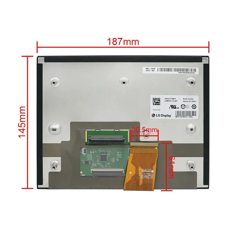 Dashboard LCD Display 8.4" Touch Screen Digitizer for 4C Chrysler, Dodge, Jeep Radio Navigation LA084X01
Dashboard LCD Display 8.4" Touch Screen Digitizer for 4C Chrysler, Dodge, Jeep Radio Navigation LA084X01