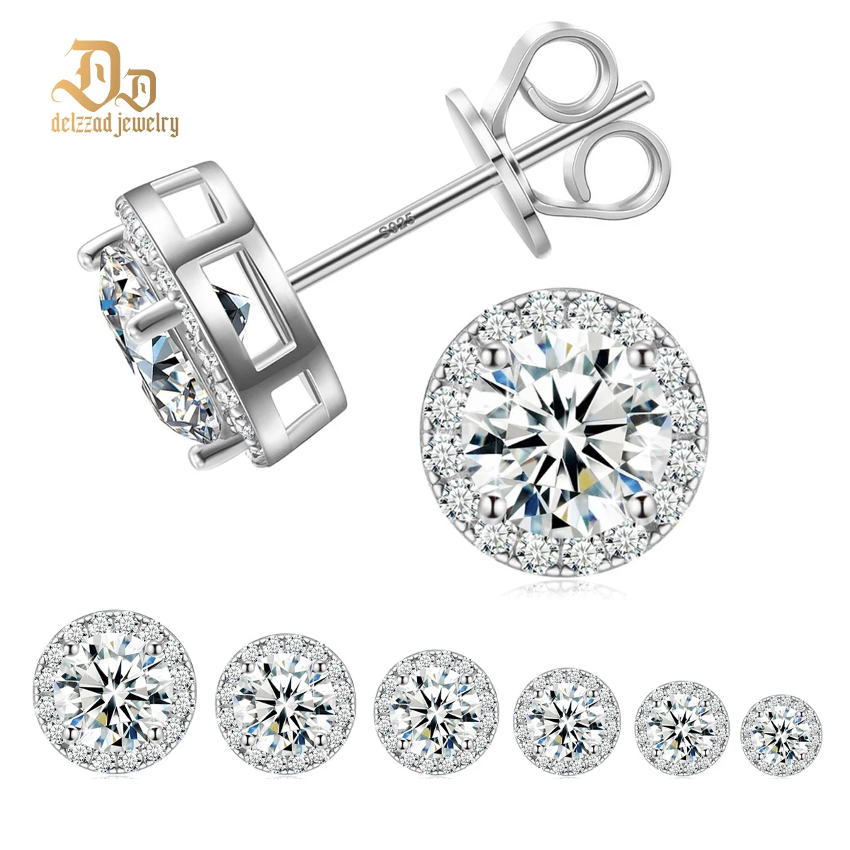 Delzzad 0.3/5ct Carat Full Moissanite Women Stud Earrings S925 Sterling Silver Wedding Engagement Party Gift Fine Jewely Gifts
Delzzad 0.3/5ct Carat Full Moissanite Women Stud Earrings S925 Sterling Silver Wedding Engagement Party Gift Fine Jewely Gifts