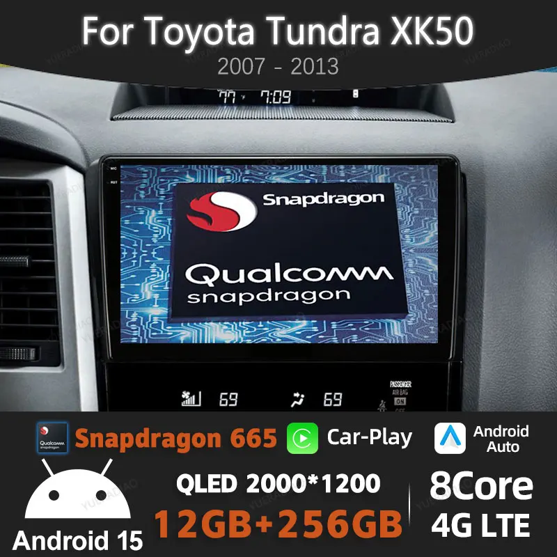 Автомобильное радио Android 15 Carplay для Toyota Tundra XK50 2007-2013 Sequoia XK60 2008-2017 Мультимедийный видеоплеер 4G WIFI BT
Автомобильное радио Android 15 Carplay для Toyota Tundra XK50 2007-2013 Sequoia XK60 2008-2017 Мультимедийный видеоплеер 4G WIFI BT