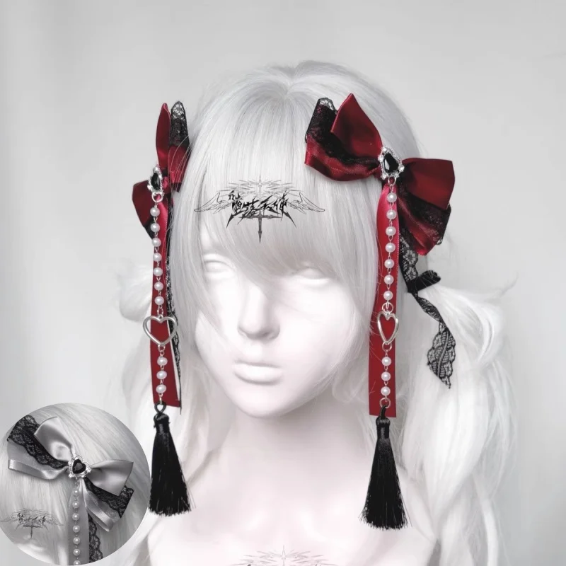 1Pair Lolita Gothic Hairpin Punk Bow Barrette Cute Hair Accessories Aesthetic Chinese Style Tassel Hair Clips
1Pair Lolita Gothic Hairpin Punk Bow Barrette Cute Hair Accessories Aesthetic Chinese Style Tassel Hair Clips
