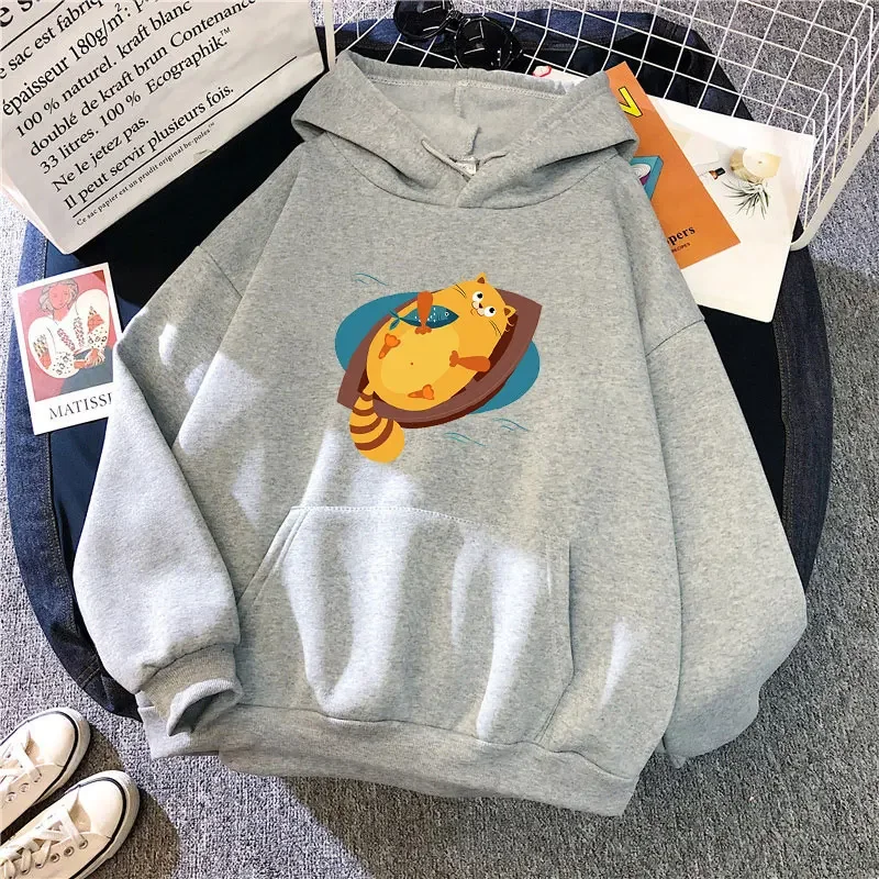 Cat on a Boat Hugging Fish Print Hoodies Teens Daily Street Wear Spring Long Sleeve Sweaters Casual Funny Loose Hooded Top
Cat on a Boat Hugging Fish Print Hoodies Teens Daily Street Wear Spring Long Sleeve Sweaters Casual Funny Loose Hooded Top
