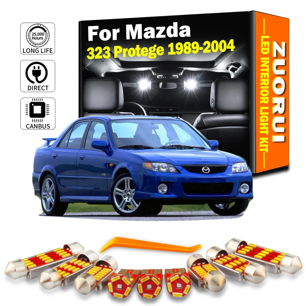 Автомобильные лампы ZUORUI для Mazda 323 Protege 1989-1998 1999 2000 2001 2002 2003 2004 светодиодный комплект внутреннего освещения для чтения багажника
Автомобильные лампы ZUORUI для Mazda 323 Protege 1989-1998 1999 2000 2001 2002 2003 2004 светодиодный комплект внутреннего освещения для чтения багажника