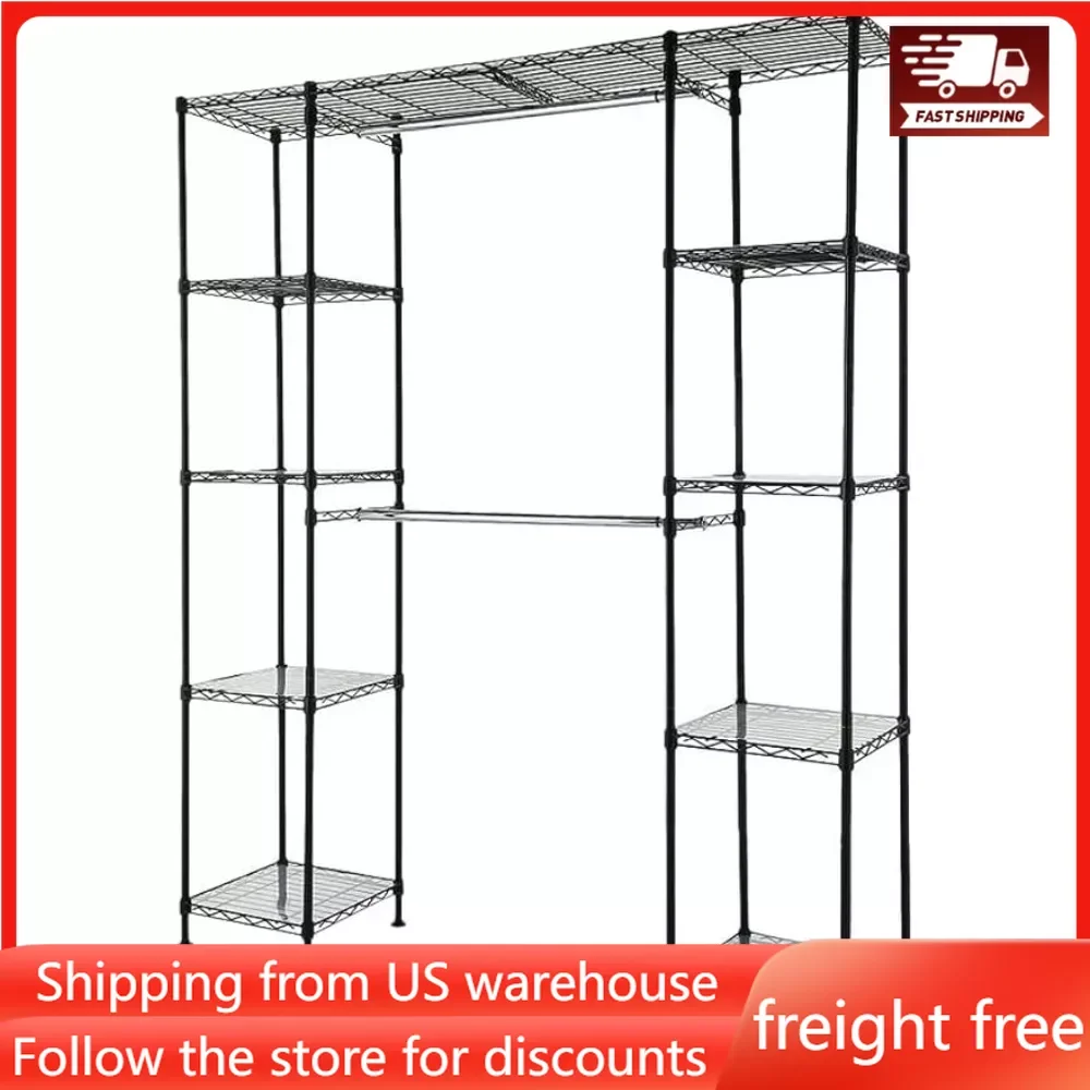 Storage Locker Expandable Metal Hanging Storage Organizer Rack Wardrobe with Shelves Closets To Store Clothes Closet for Room
Storage Locker Expandable Metal Hanging Storage Organizer Rack Wardrobe with Shelves Closets To Store Clothes Closet for Room