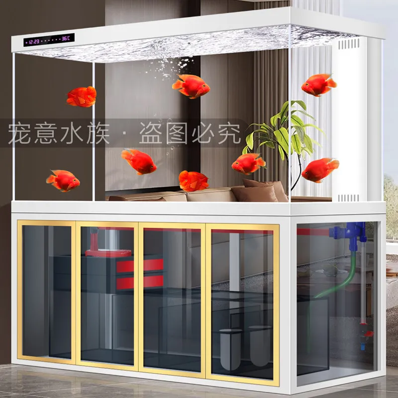 Industrial Style Arowana Tank: Large Ultra Clear Glass Aquarium with Bottom Filter, Smart Self-Cleaning Eco Fish Tank JT40
Industrial Style Arowana Tank: Large Ultra Clear Glass Aquarium with Bottom Filter, Smart Self-Cleaning Eco Fish Tank JT40