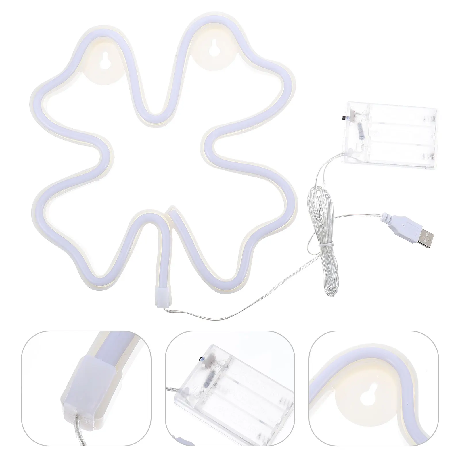 Four Leaf Clover LED Sign Night Light USB Charging Decorative Lights Bedroom Party Atmosphere Plastic Operated Room
Four Leaf Clover LED Sign Night Light USB Charging Decorative Lights Bedroom Party Atmosphere Plastic Operated Room