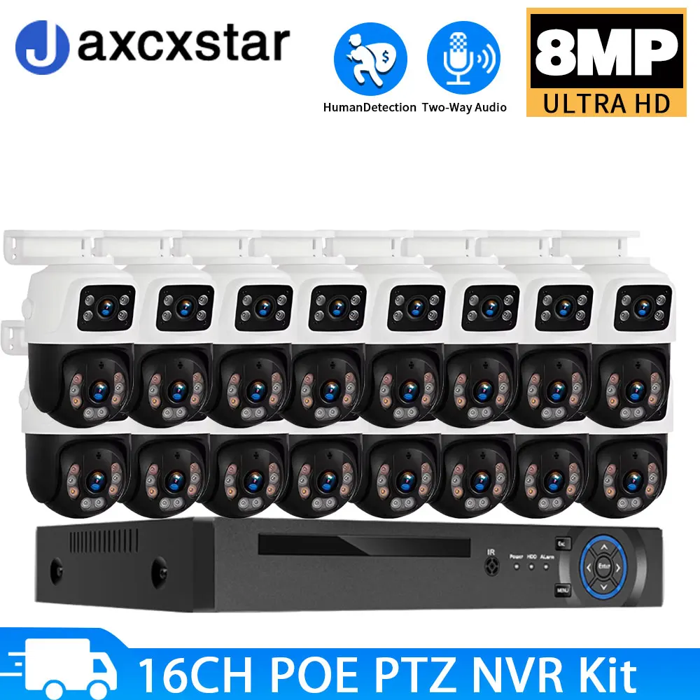 H.265 16-канальный комплект POE NVR для улицы, водонепроницаемая, с двумя объективами, POE PTZ, IP-камера, система безопасности, 2-стороннее аудио, 4K, комплект видеонаблюдения
H.265 16-канальный комплект POE NVR для улицы, водонепроницаемая, с двумя объективами, POE PTZ, IP-камера, система безопасности, 2-стороннее аудио, 4K, комплект видеонаблюдения
