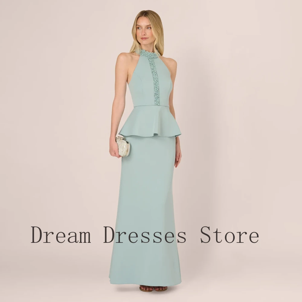 Customized Classic Jersey Ruched Pearl A-line Halter Long Dresses Bespoke Occasion Dresses Fashion Sizes Available Modern Style
Customized Classic Jersey Ruched Pearl A-line Halter Long Dresses Bespoke Occasion Dresses Fashion Sizes Available Modern Style
