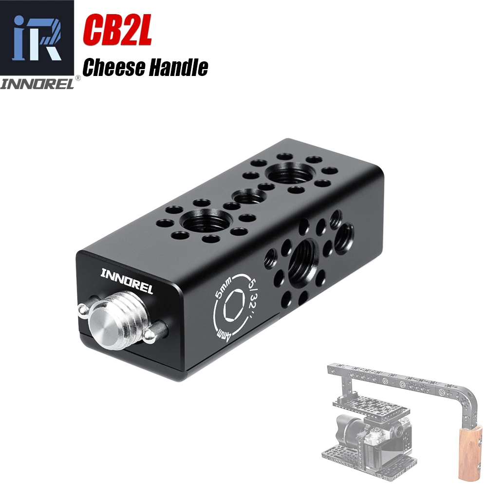 INNOREL CB2 Cheese Handle Cheese Grip Extension Bar for Camera Cage Frame DIY Video Rig Featuring 3/8" & 1/4" Arri Locating Hol
INNOREL CB2 Cheese Handle Cheese Grip Extension Bar for Camera Cage Frame DIY Video Rig Featuring 3/8" & 1/4" Arri Locating Hol