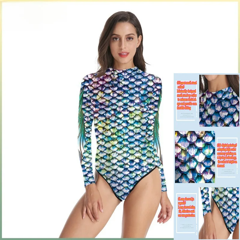 Mermaid Swimsuit Cosplay Costume Corset 3d Digital Printing Fish Scales Women Sun-protective Jumpsuits Swimsuit Clothing Suits
Mermaid Swimsuit Cosplay Costume Corset 3d Digital Printing Fish Scales Women Sun-protective Jumpsuits Swimsuit Clothing Suits