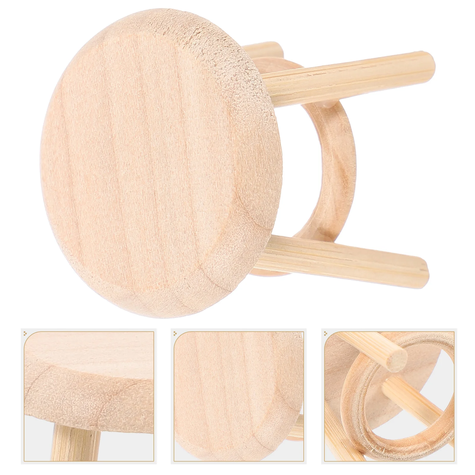 1:12 Dollhouse Mini Furniture Plain Solid Wood Small Round Stool Model Realistic Design Miniature House Decor Bedroom
1:12 Dollhouse Mini Furniture Plain Solid Wood Small Round Stool Model Realistic Design Miniature House Decor Bedroom