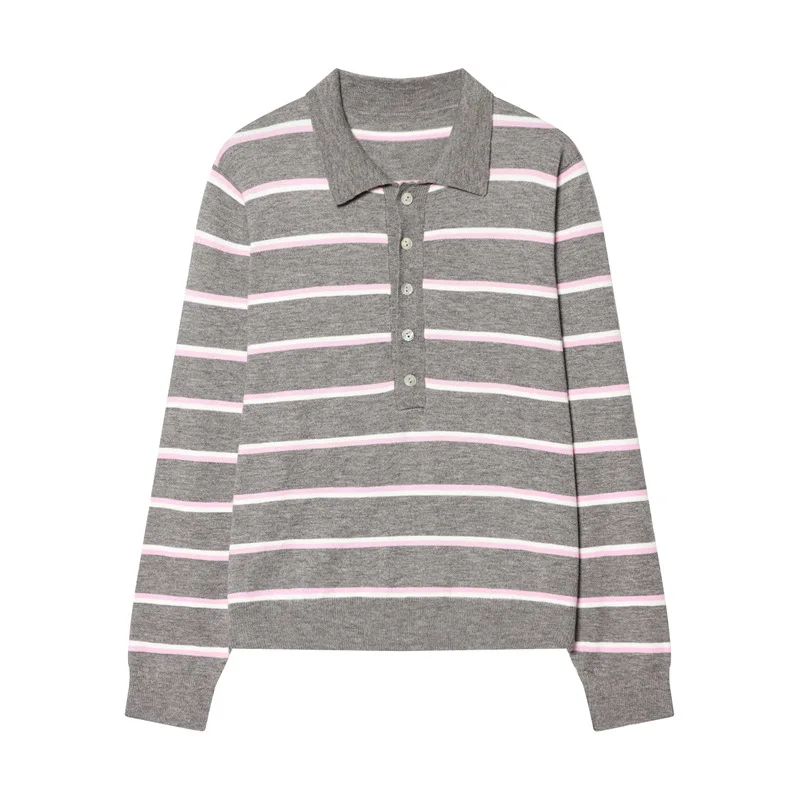 Withered Women's 2026 New European And American Style Striped Shirt Long Sleeved Top T-shirt Woman Clothes Female Clothing
Withered Women's 2026 New European And American Style Striped Shirt Long Sleeved Top T-shirt Woman Clothes Female Clothing