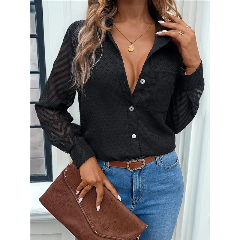 A83F-Women's Button Down Shirts Long Sleeve V Neck Business Casual Plain Blouses Top
A83F-Women's Button Down Shirts Long Sleeve V Neck Business Casual Plain Blouses Top