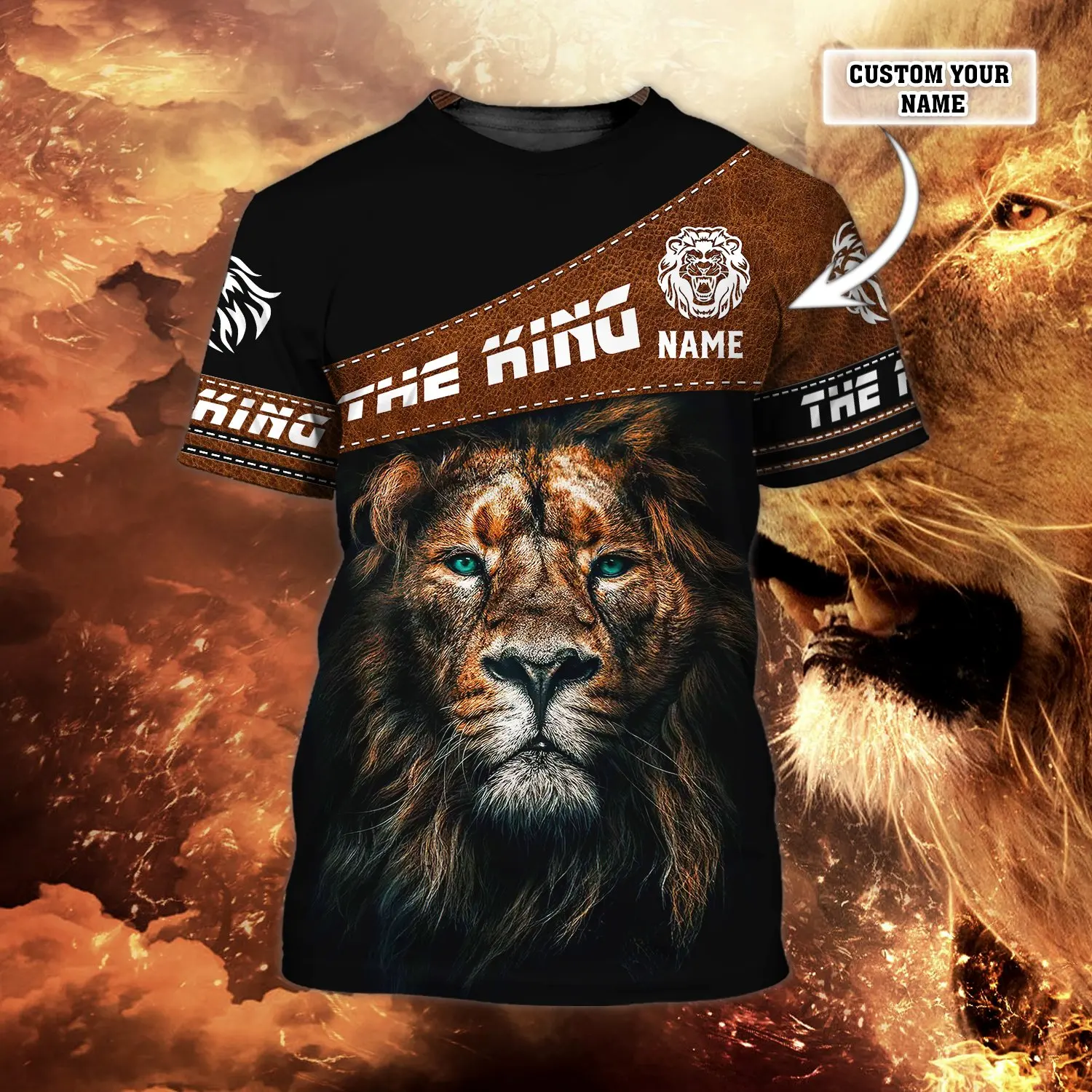 2022 Summer Fashion Men t shirt THE KING - Animal Lion Personalized Name 3D Printed Casual Tee shirts Unisex Tshirt TX-86
2022 Summer Fashion Men t shirt THE KING - Animal Lion Personalized Name 3D Printed Casual Tee shirts Unisex Tshirt TX-86