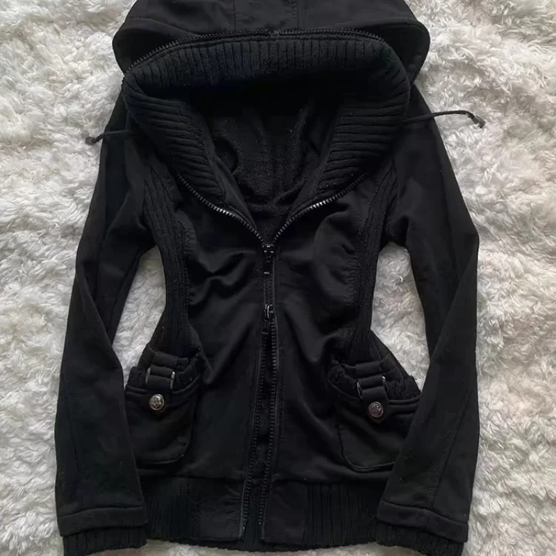 Женская повседневная толстовка, классическая черная толстовка на молнии, европейская и американская толстовка в стиле ретро, модный повседневный кардиган
Женская повседневная толстовка, классическая черная толстовка на молнии, европейская и американская толстовка в стиле ретро, модный повседневный кардиган