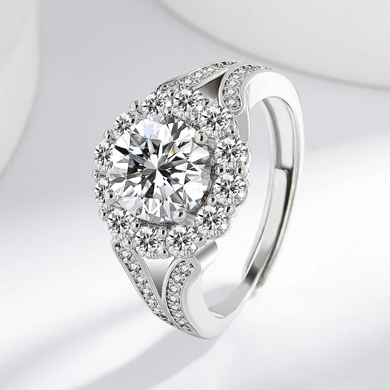 Кольцо из стерлингового серебра 925 пробы с имитацией муассанита, кольцо с белым цирконом, женское модное простое кольцо, ювелирное изделие на день рождения, свадьбу, подарок 
Кольцо из стерлингового серебра 925 пробы с имитацией муассанита, кольцо с белым цирконом, женское модное простое кольцо, ювелирное изделие на день рождения, свадьбу, подарок